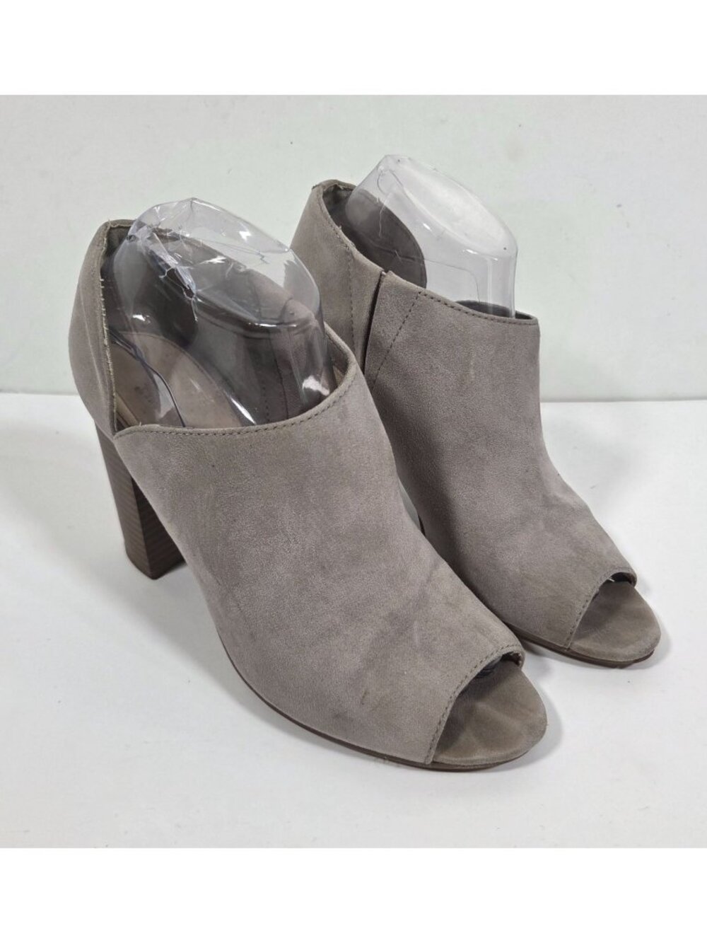 Indigo Rd Women's Open Toe Block Heels Gray Size 8